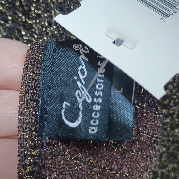 Cejon Accessories Inc. Bolero, front tie, gold thread, NWT, sz L - Picture 4 of 6